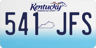 KY license plate 541JFS