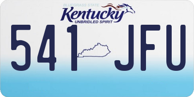 KY license plate 541JFU