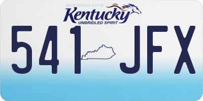KY license plate 541JFX