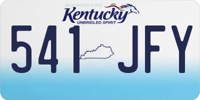 KY license plate 541JFY