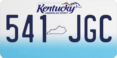 KY license plate 541JGC