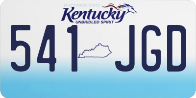 KY license plate 541JGD