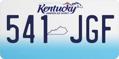 KY license plate 541JGF