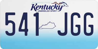 KY license plate 541JGG