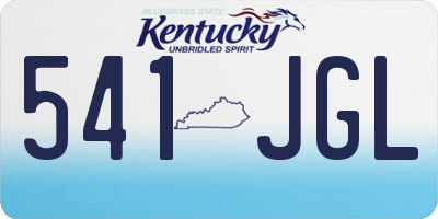 KY license plate 541JGL