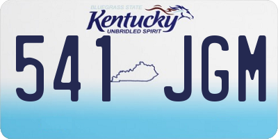 KY license plate 541JGM