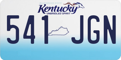 KY license plate 541JGN