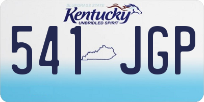 KY license plate 541JGP