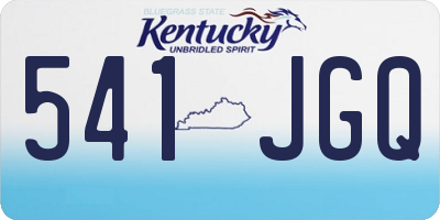 KY license plate 541JGQ
