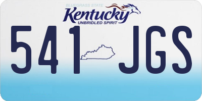 KY license plate 541JGS