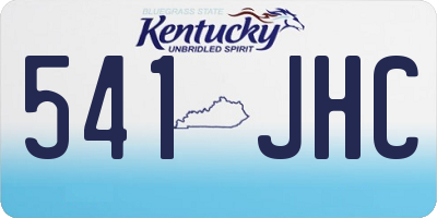 KY license plate 541JHC
