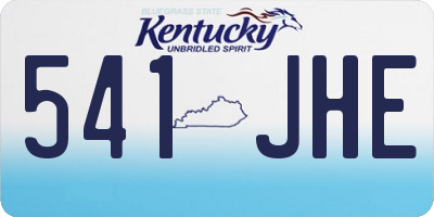 KY license plate 541JHE