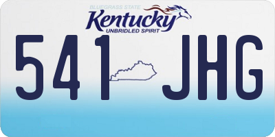 KY license plate 541JHG