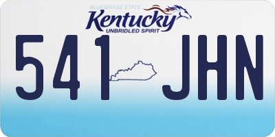 KY license plate 541JHN
