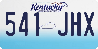 KY license plate 541JHX