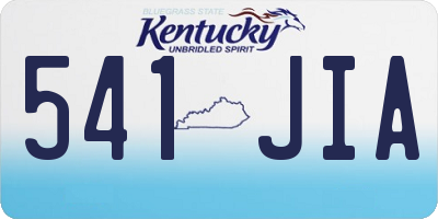 KY license plate 541JIA