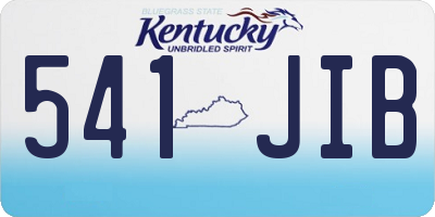 KY license plate 541JIB