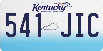 KY license plate 541JIC