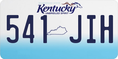 KY license plate 541JIH