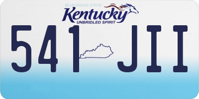 KY license plate 541JII