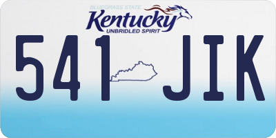 KY license plate 541JIK