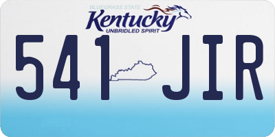 KY license plate 541JIR