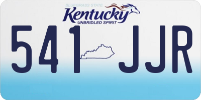 KY license plate 541JJR