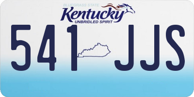 KY license plate 541JJS