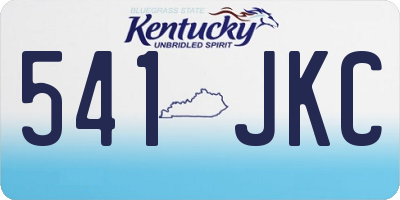 KY license plate 541JKC
