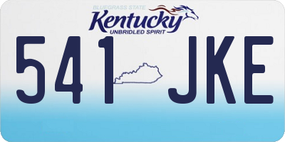 KY license plate 541JKE