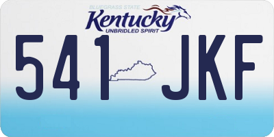 KY license plate 541JKF