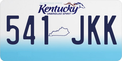 KY license plate 541JKK