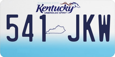 KY license plate 541JKW