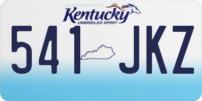 KY license plate 541JKZ