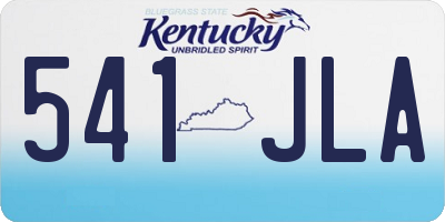 KY license plate 541JLA