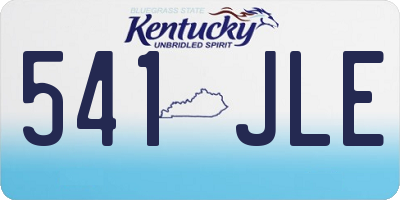 KY license plate 541JLE