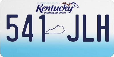 KY license plate 541JLH