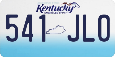 KY license plate 541JLO