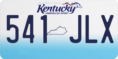 KY license plate 541JLX