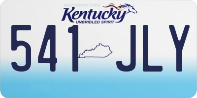 KY license plate 541JLY