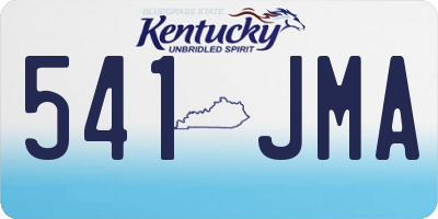 KY license plate 541JMA