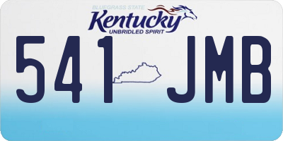 KY license plate 541JMB