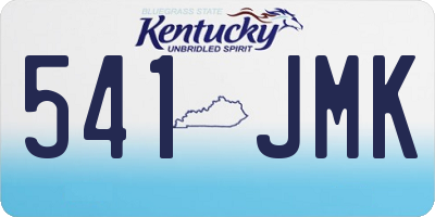 KY license plate 541JMK