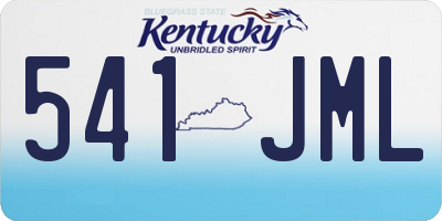 KY license plate 541JML
