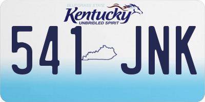 KY license plate 541JNK