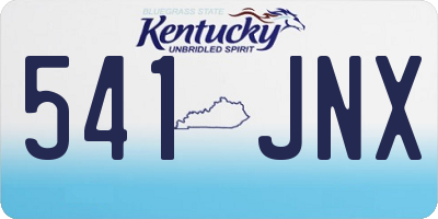 KY license plate 541JNX