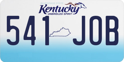KY license plate 541JOB