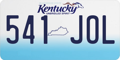 KY license plate 541JOL