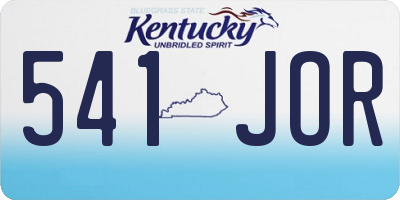 KY license plate 541JOR