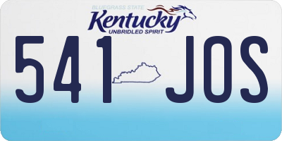 KY license plate 541JOS